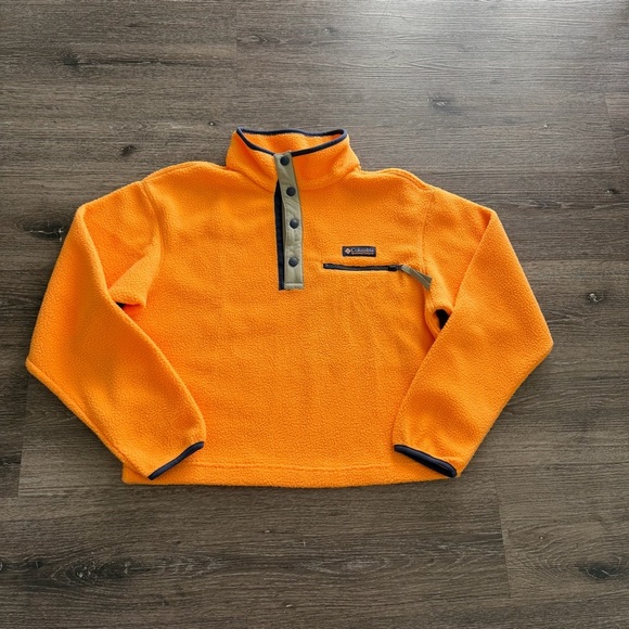 Columbia Sweaters - Columbia Men's Bright Orange Zip-Up Sweater